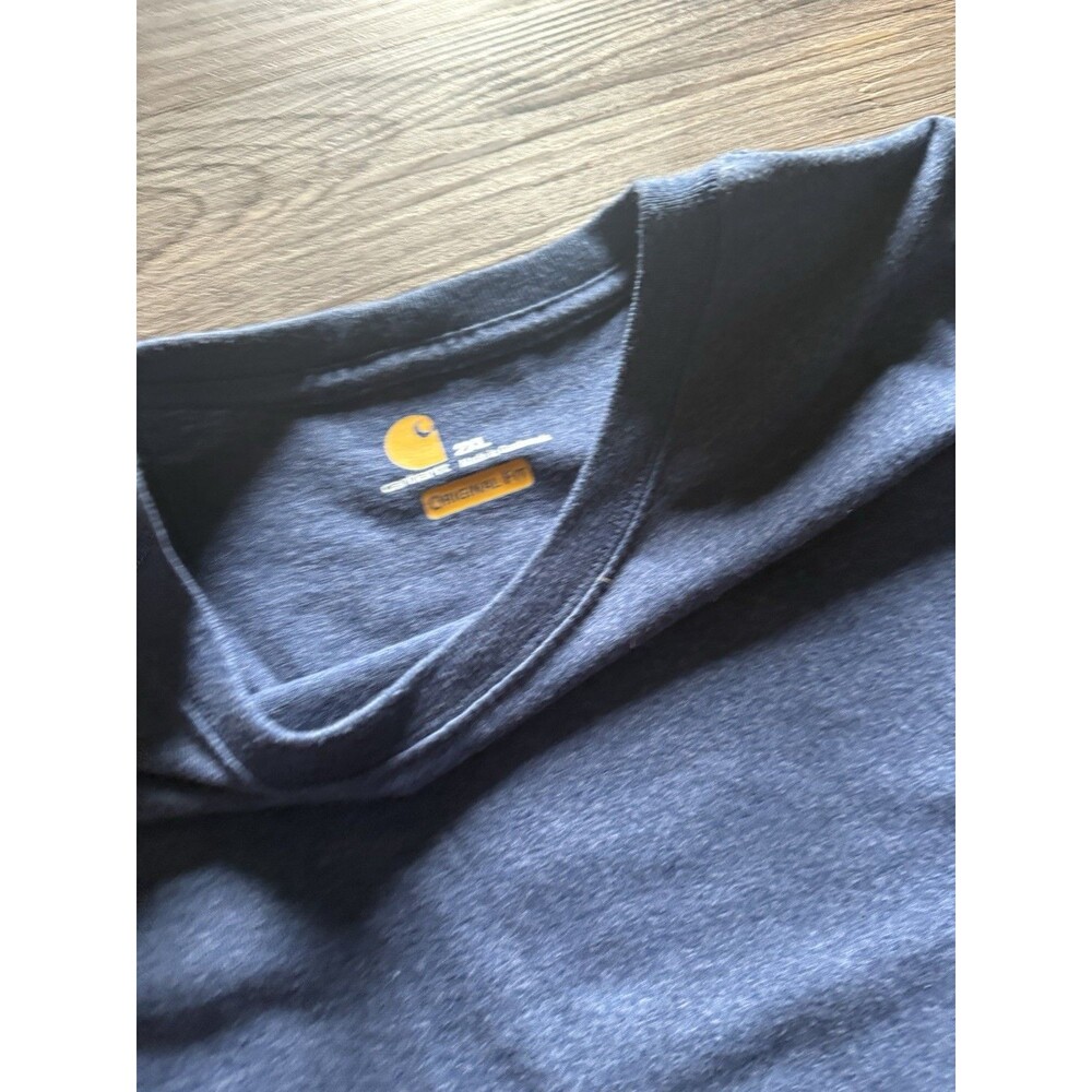 Carhartt Long Sleeve T Shirt Blue Regular Original fit 2XL XXL - Picture 3 of 5